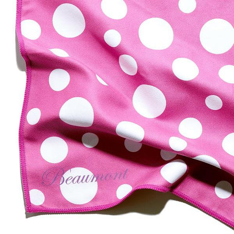 Beaumont Large Microfibre Cloth - Pink Polka Dot - FLUTISTRY BOSTON