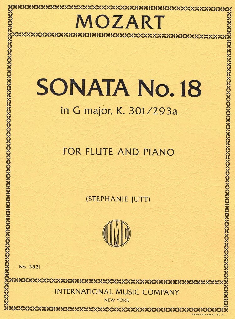 Mozart, W.A. - Sonata No. 18 in G Major, K. 301/293a - FLUTISTRY
