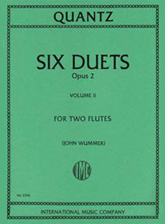 Quantz, J.J. - Six Duets, Op. 2 - Vol. II - FLUTISTRY BOSTON