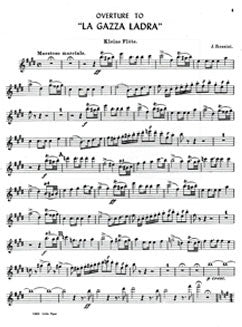 Rossini, G. - La Gazza Ladra - Piccolo - FLUTISTRY