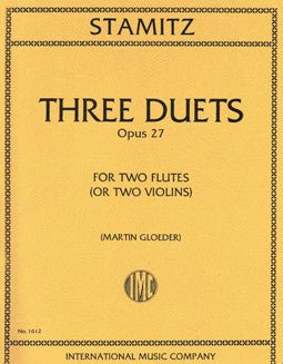 Stamitz, C. - Three Duets, Op. 27 - FLUTISTRY