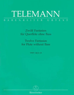 Telemann, G.P. - Twelve Fantasias for Flute without Bass - FLUTISTRY BOSTON
